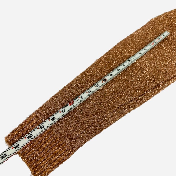 Forever 21 Rose Gold Eyelash Fuzzy Glitter Sparkle Button Down Cardigan - Picture 8 of 8